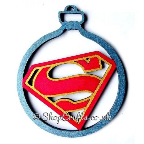 Christmas Superman Logo - Superman” logo character christmas tree bauble.