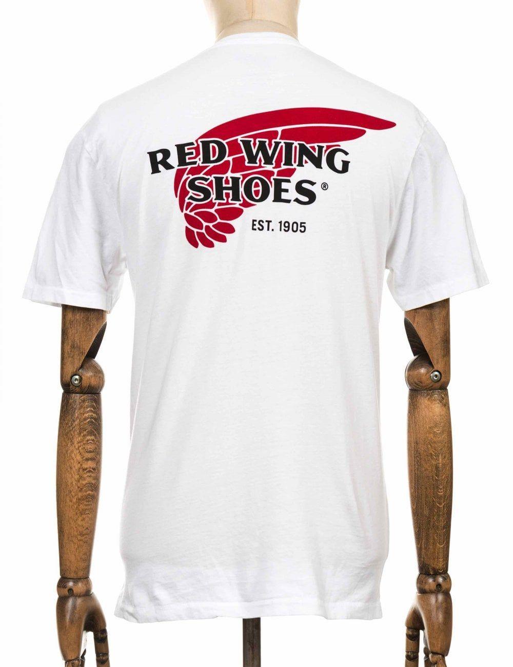 White Picture of Red Wing Logo - Red Wing 97403 Red Wing Logo Tee - White - Clothing from Fat Buddha ...
