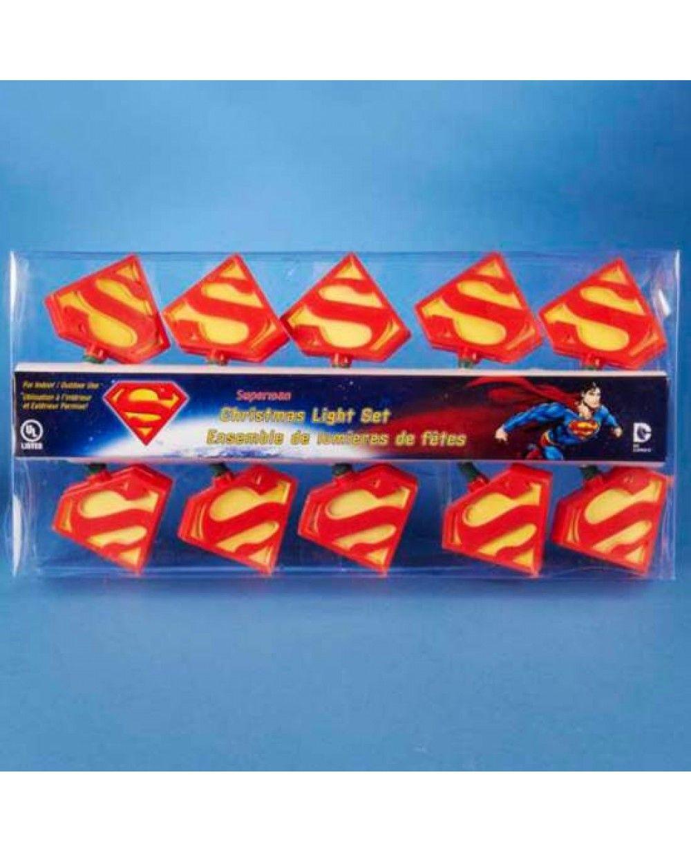 Christmas Superman Logo - Superman Logo String Christmas Lights