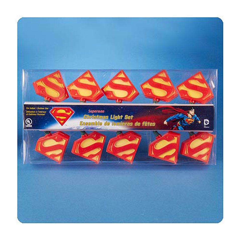 Christmas Superman Logo - Superman Logo Christmas Lights Merchandise | Zavvi