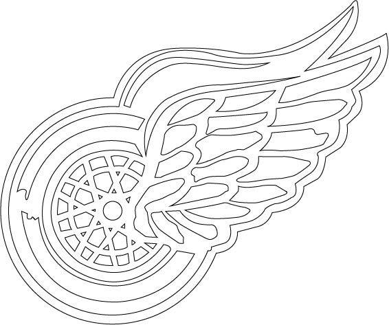 White Picture of Red Wing Logo - Red Wings Coloring Pages | Coloring Pages