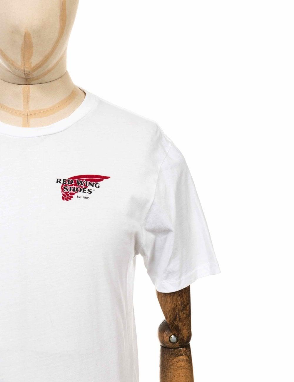 White Picture of Red Wing Logo - Red Wing 97403 Red Wing Logo Tee Wing from iConsume UK