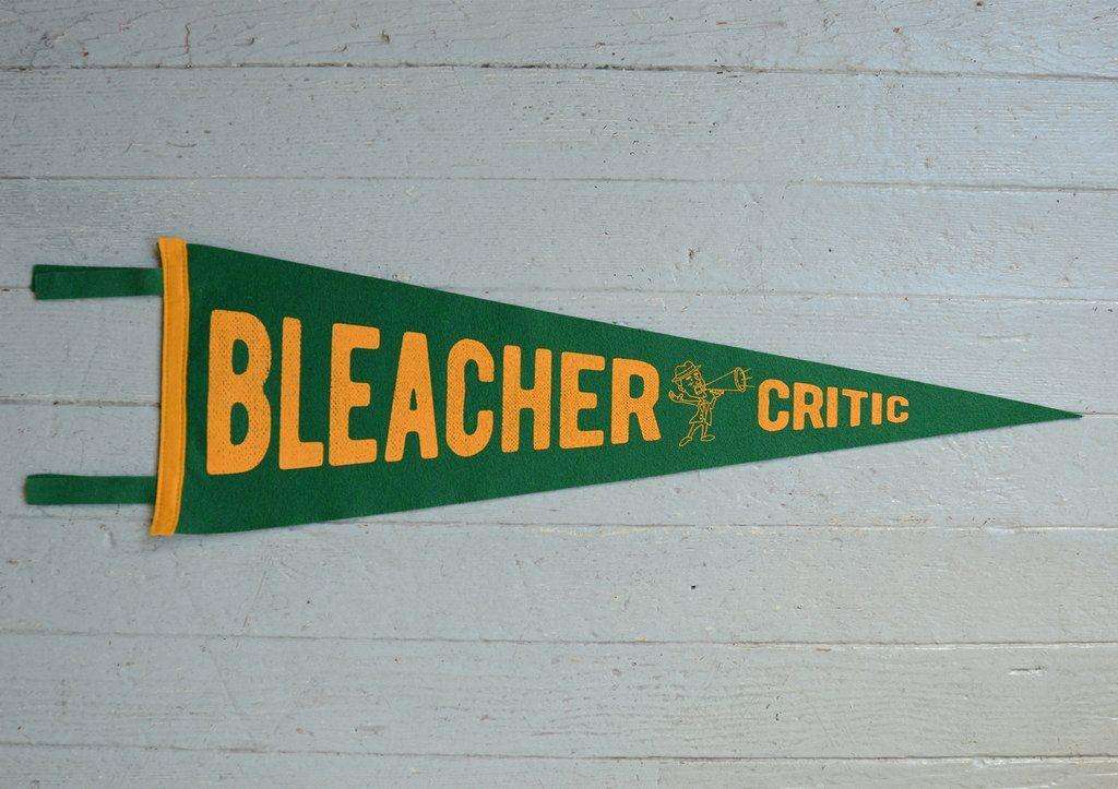 Pennant Green Corporate Logo - Bleacher Critic - Oxford Pennant - Green/Gold