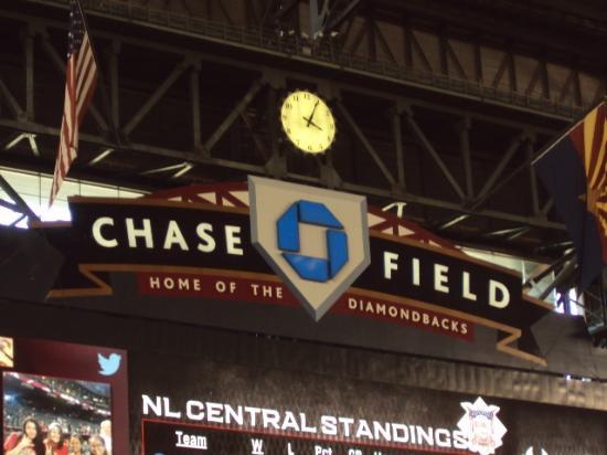 Chase Field Logo - Chase Field sign inside of Chase Field, Phoenix