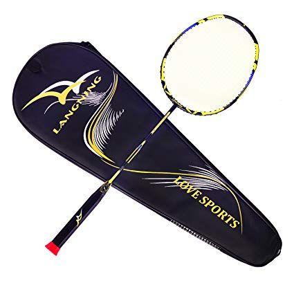 Badminton Bat Logo - Amazon.com : Badminton Racquet Light Racket Set Carbon Fiber 7u Best