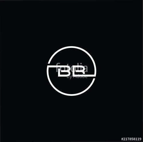 BB Circle Logo - Initial letter BB minimalist art monogram circle shape logo, white
