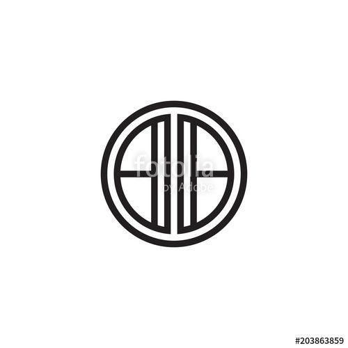 BB Circle Logo - Initial letter BB mirror, minimalist line art monogram circle shape