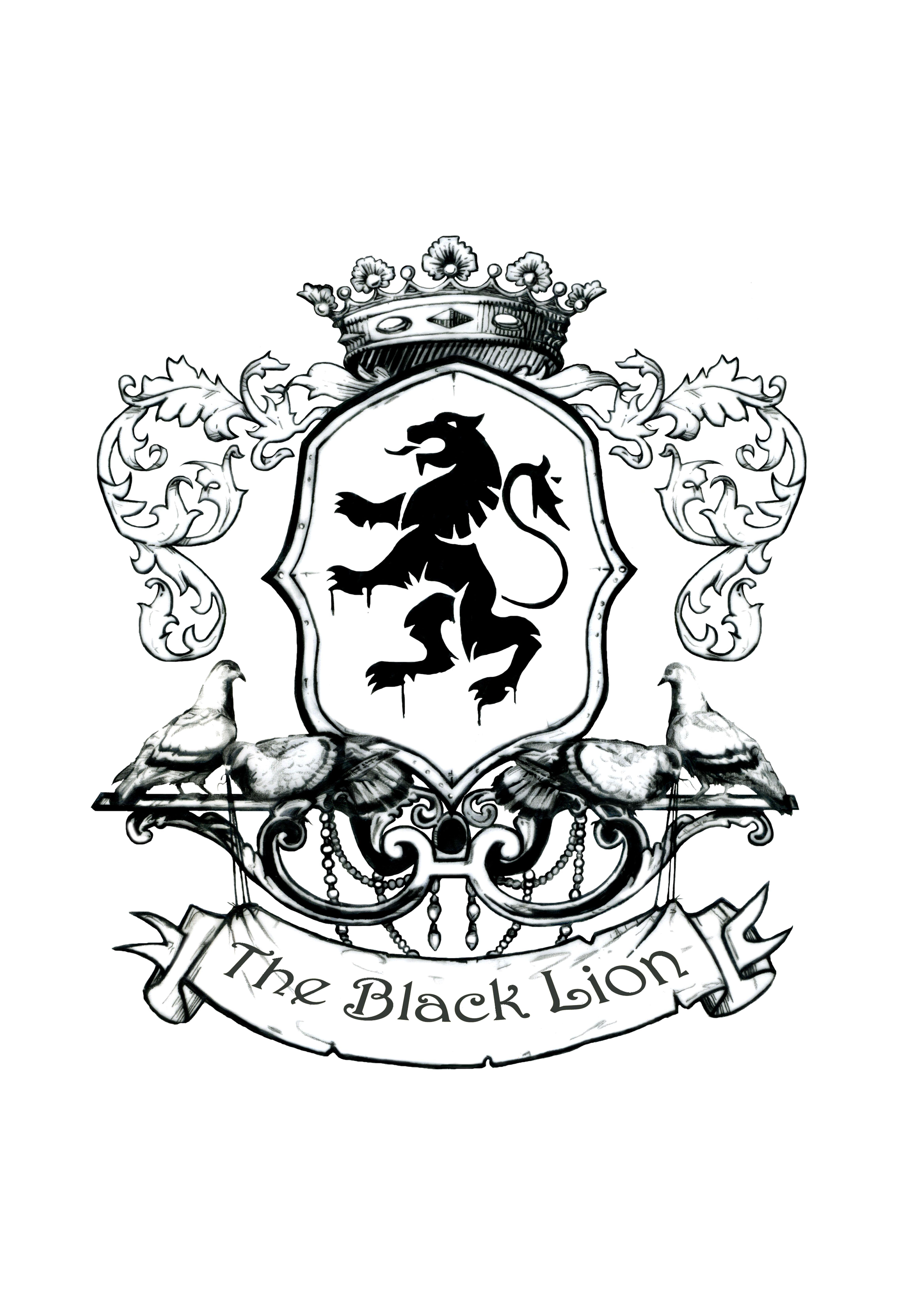 Black Lion Logo - Black Lion salford logo
