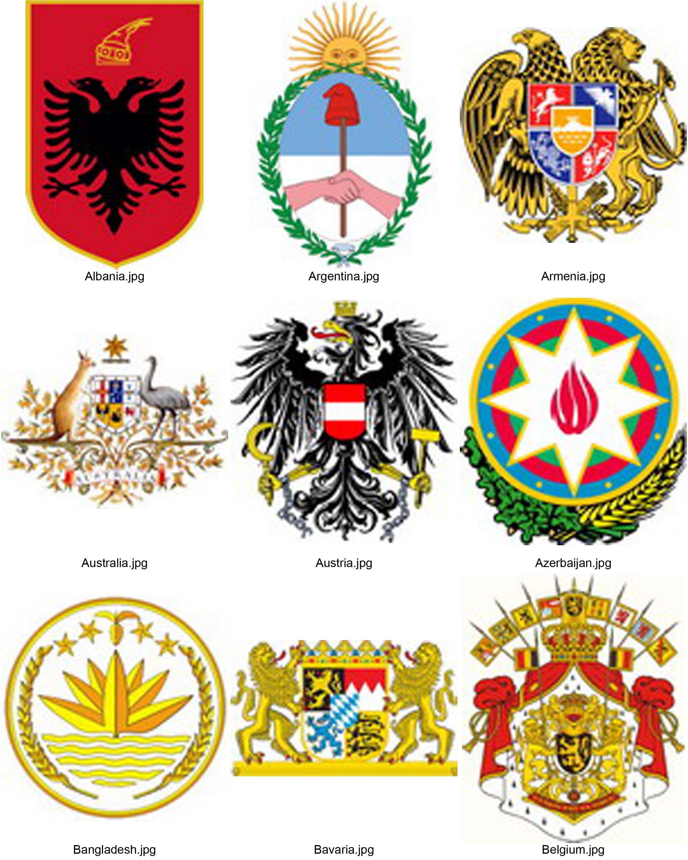 Cool Country Logo - National Emblem's of the world country. National Emblem's