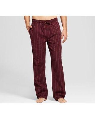Burgundy with Red Stripe Logo - Check Out These Major Deals on Men's Knit Pajama Pants
