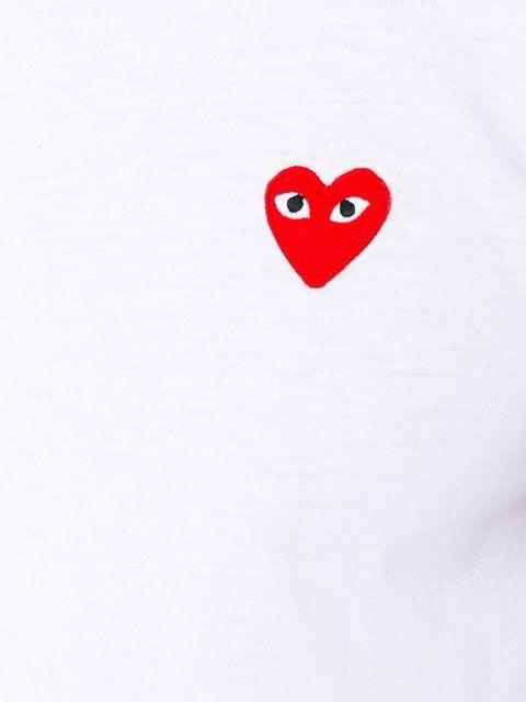 Comme Des Garcons Heart Logo - Comme Des Garçons Play heart logo patch T-shirt $115 - Shop SS19 ...