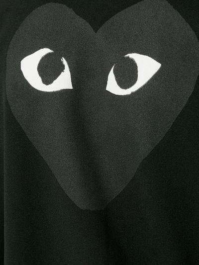 Comme Des Garcons Heart Logo - Comme Des Garçons Play black Polyester big heart logo hoodie ...