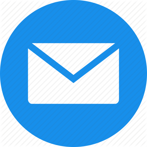 Email Circle Logo - Blue, circle, email, letter, mail, message, messages icon