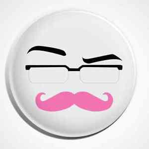 Pink Mustache Logo - Markiplier Glasses and Pink Mustache Warfstache Button Pin Badge | eBay