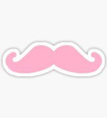 Pink Mustache Logo - Pink Mustache Stickers | Redbubble