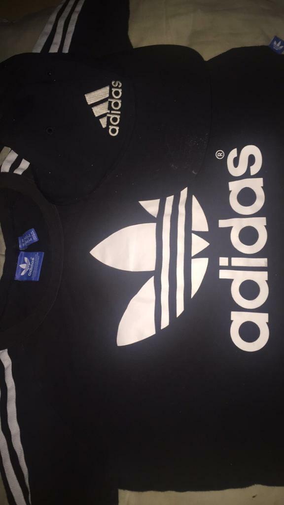 Adidas Wood Logo - Adidas crop top, and Adidas hat. | in Colliers Wood, London | Gumtree