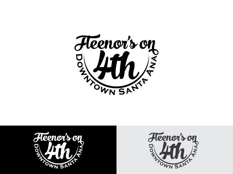 Men Black and White Restaurant Logo - Modern, Serious, Restaurant Logo Design for Fleenor's on 4th ...