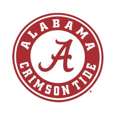 Alabama Logo - White T Shirt With Athletic Circle Logo. University Of Alabama