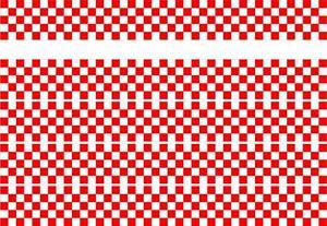 Striped Red N Logo - CHECKER STRIPES RED N WHITE CAR VAN VINYL STICKERS DECALS RACING