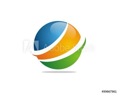 Colorful Globe Logo - Colorful Abstract Globe Logo this stock vector and explore