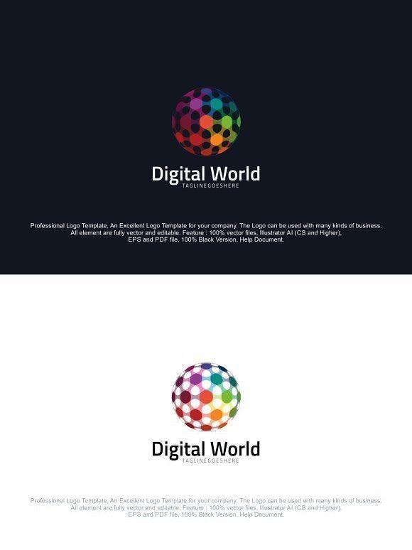 Colorful Globe Logo - Colorful Dot Globe Logo Template. business. Logo