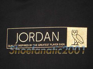 Ovo Jordan Logo - Nike Air Jordan OVO Fleece Pullover Hoody L Black Box Logo Drake ...