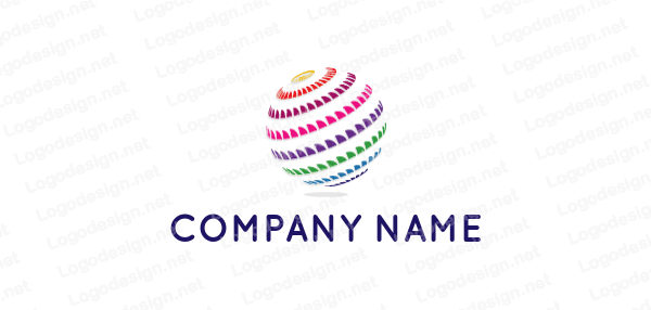 Colorful Globe Logo - colorful fins forming globe. Logo Template by LogoDesign.net