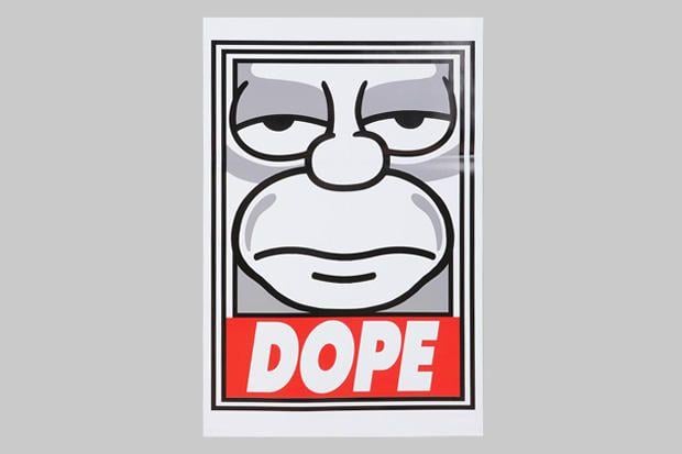 Dope Hypebeast Logo - The Simpsons x Shepard Fairey “Dope” Poster