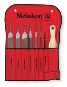 Nicholson Tool Logo - Machinist File Set, American, 8 Pieces NICHOLSON 22025NN