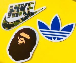 Dope Hypebeast Logo - Nike Adidas Bape 3 Sticker Decal Bundle Dope Hypebeast Skateboard ...