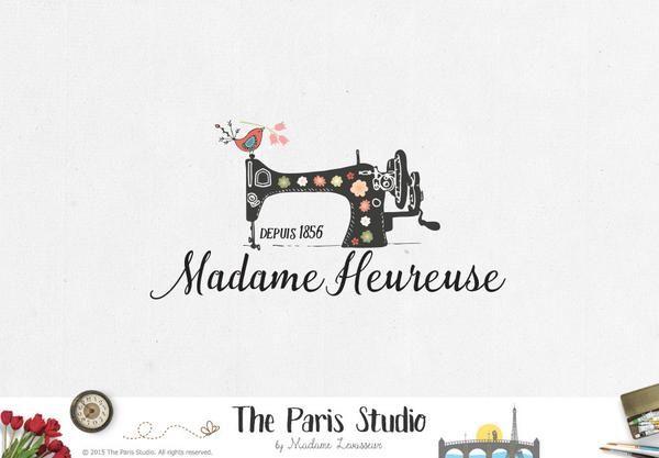Sewing Logo - Vintage Sewing Machine Logo Pay As You Go Custom Logo Design by