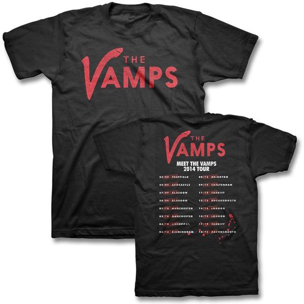 Clothing and Apparel Up Logo - Official The Vamps Line Up Logo 2014 UK Tour T Shirt. Apparel