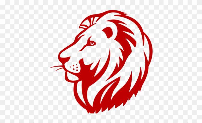 Red and White Lion Logo - Toby Lawless Elementary School Logo - Black And White Lion Head Lion ...
