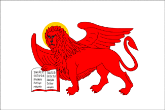 Red and White Lion Logo - Venice - Historical flags (Italy)