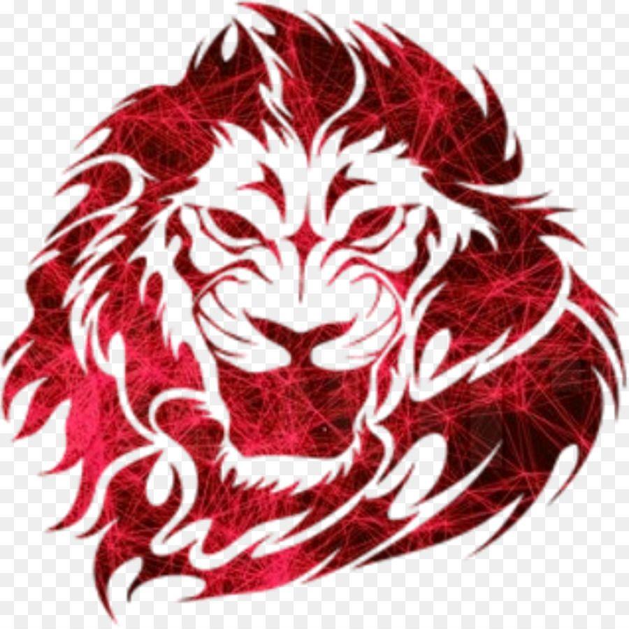 Red and White Lion Logo - Lion Tattoo Tiger Clip art png download