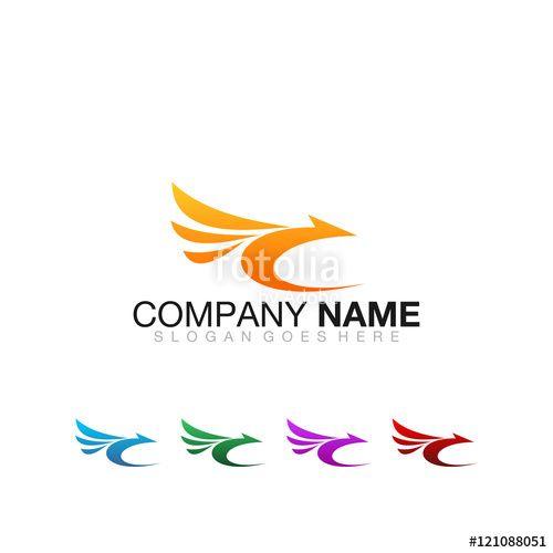 C Arrow Logo - Modern C Arrow Wings Logo Vector Image Icon Corporate Company ...