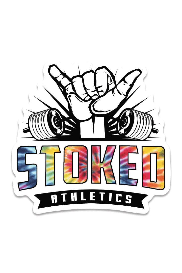 Clothing and Apparel Up Logo - Stoked Athletics. Clothing and Apparel. Brand stickers