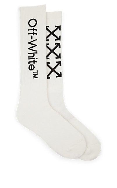 C Arrow Logo - Off-White c/o Virgil Abloh Arrow-Logo Stretch-Cotton Mid-Calf Socks ...