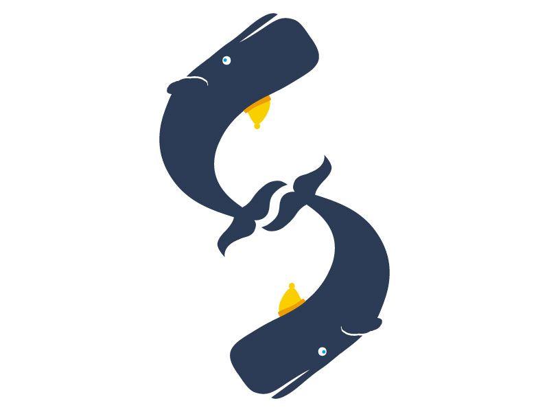 Whales Logo - 2 Whales Logo by Kid Santo 132 | Dribbble | Dribbble