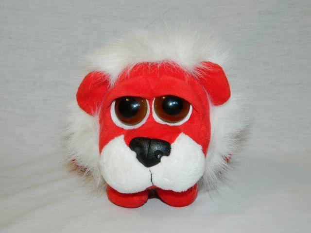Red and White Lion Logo - RARE Russ Lil Peepers Plush Red White Lion Roarke Stuffed Animal Big ...