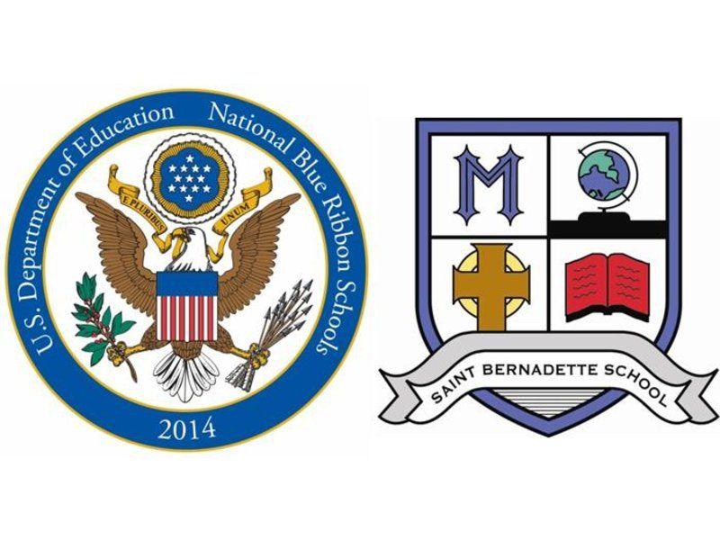Blue Ribbon School Logo - St. Bernadette School earns National recognition from Department of ...