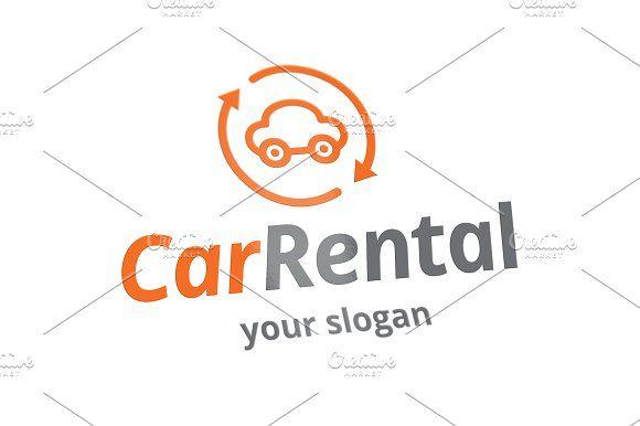 Orange Circle Car Logo - Car Rental logo ~ Logo Templates ~ Creative Market