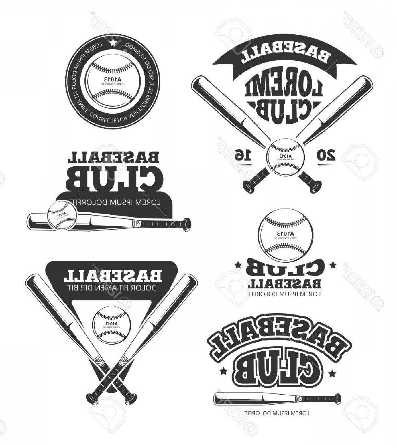 Baseball Bat Vector Logo - Photostock Vector Vintage Baseball Sports Old Vector Logos And ...