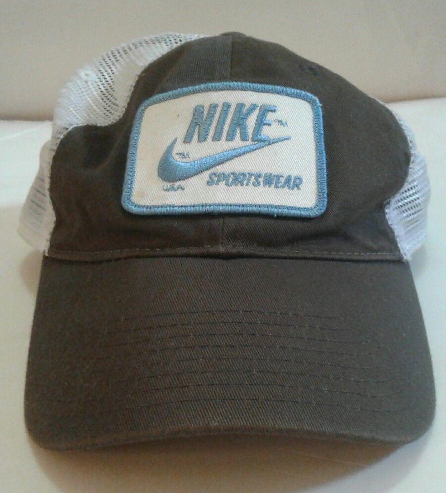 Brown Blue Logo - Vintage NIKE USA Sportswear Mesh Snapback Hat Brown Blue Logo. eBay