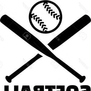 Baseball Bat Vector Logo - Baseball Emblem With Banner Ball And Baseball Bats Vector Clipart ...