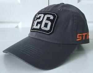 Gray W Logo - Stihl Gray Fabric Hat Cap w Patch Logo and STIHL Embroidery on Side ...