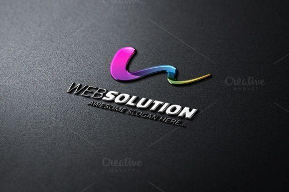Gray W Logo - WebSolution -Abstract W Letter Logo by MH Creation on ...