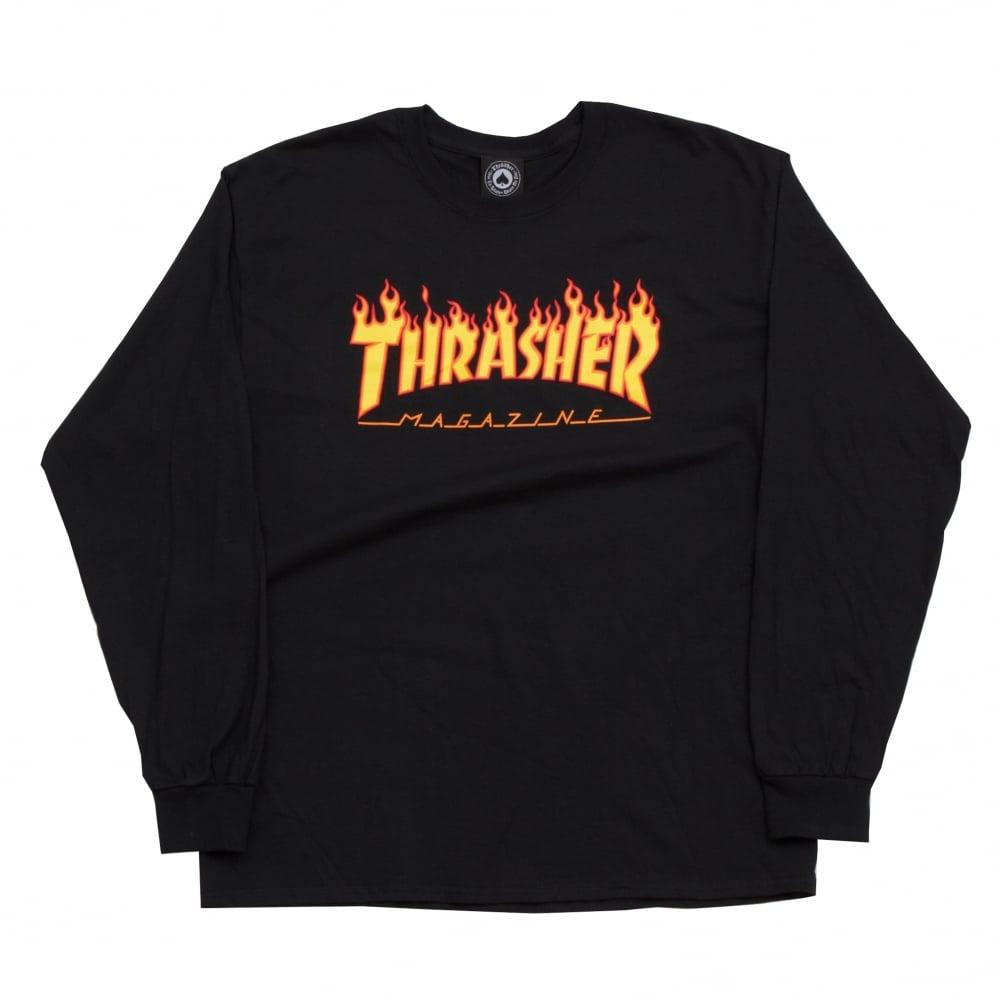 Long Flame Logo - Thrasher Long Sleeve Flame Logo | Clothing | Natterjacks