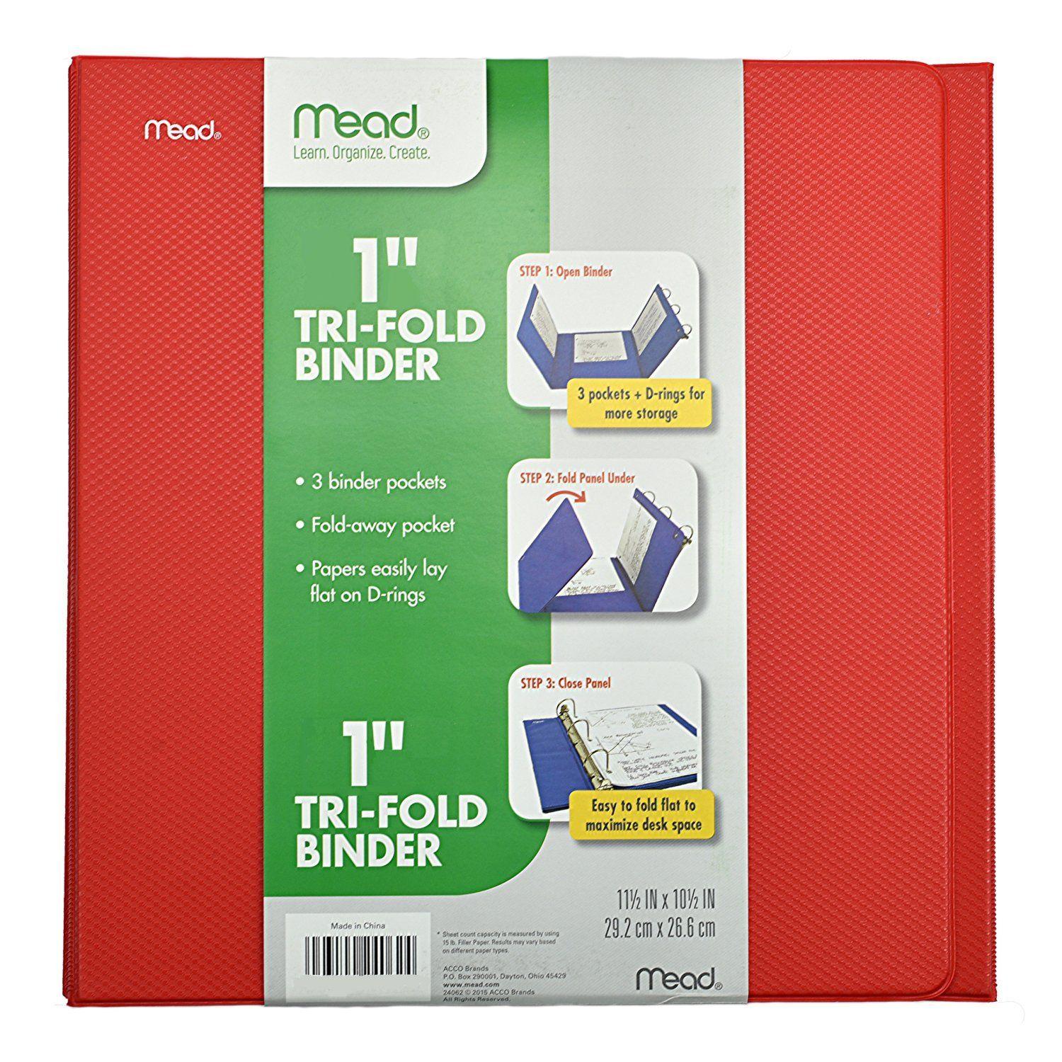 Three Red Rings Logo - Amazon.com : Mead 1 Inch 3 Ring Binder, Tri Fold, Red 38864