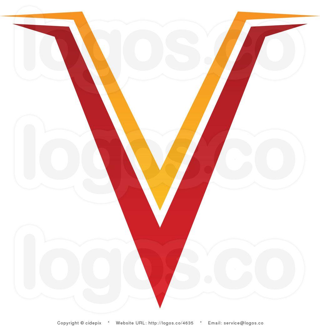 Orange V Logo - V letter Logos